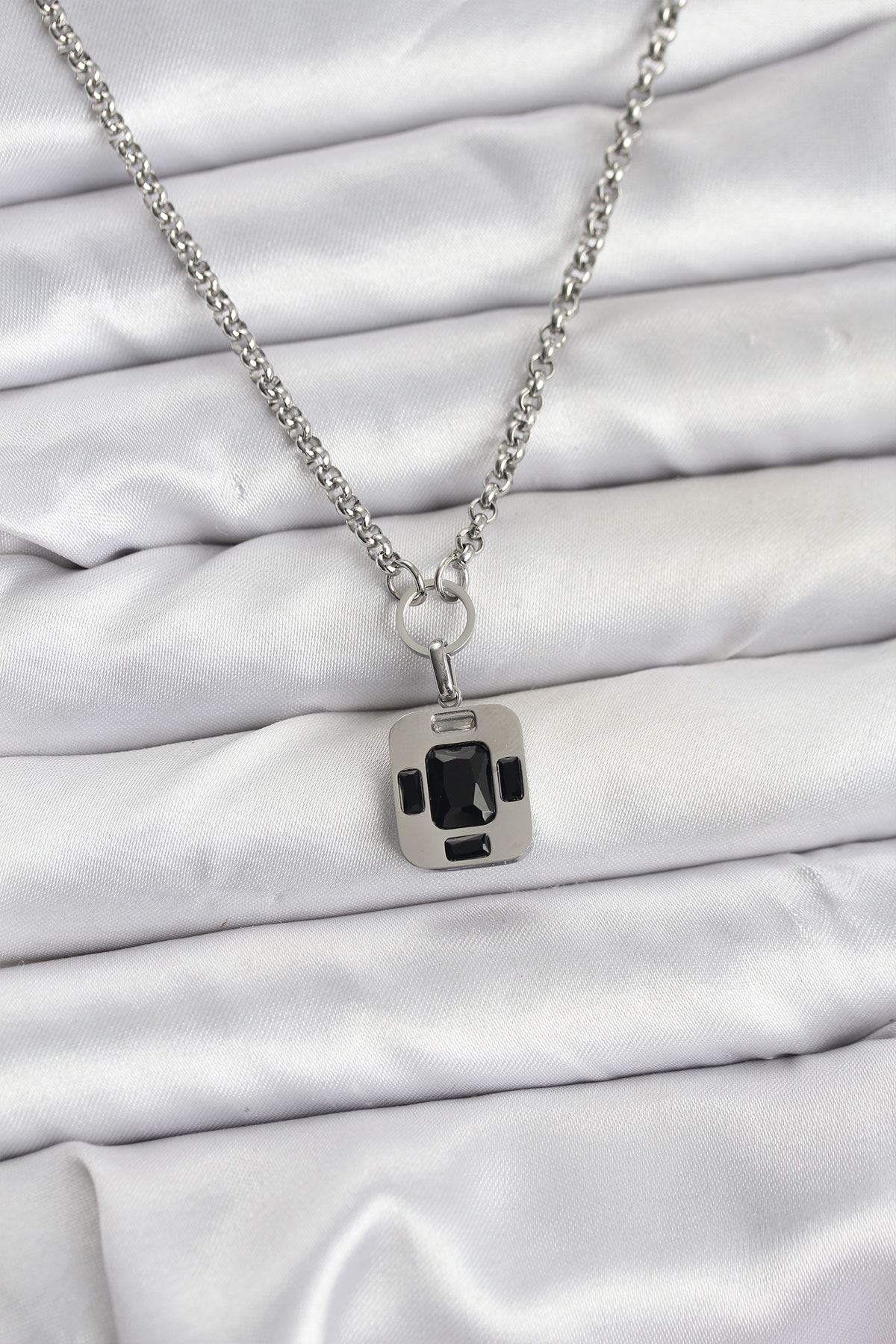 YRTCL 316L Çelik Zincir Gümüş Renk Vintage Model Kadın Kolye