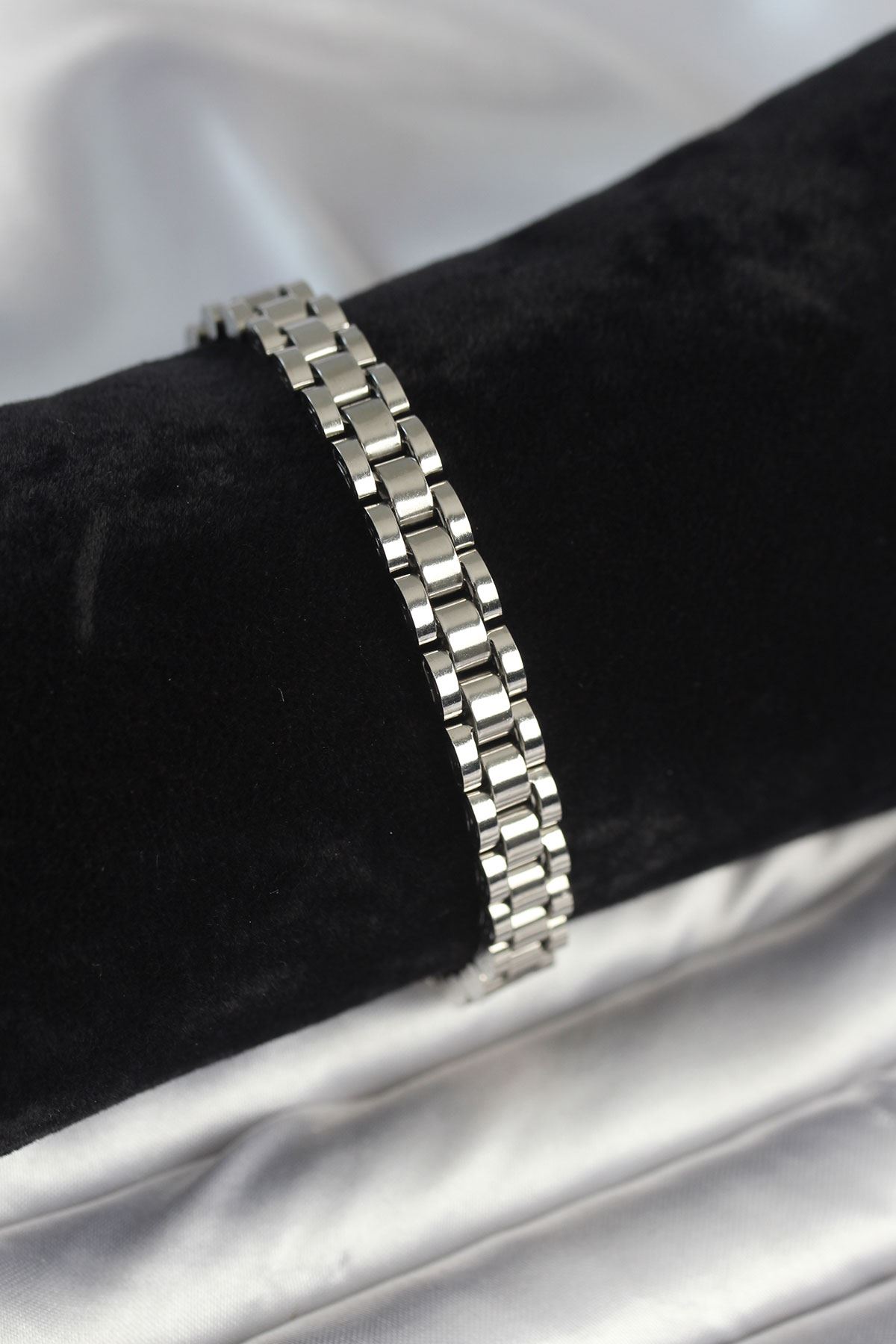 YRTCL 316L Çelik Gümüş Renk 7 mm Kalınlık Erkek Bileklik