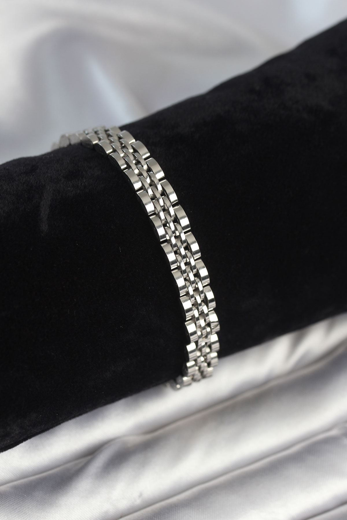 YRTCL 316L Çelik 7 mm Kalınlıkta Gümüş Renkli Erkek Bileklik