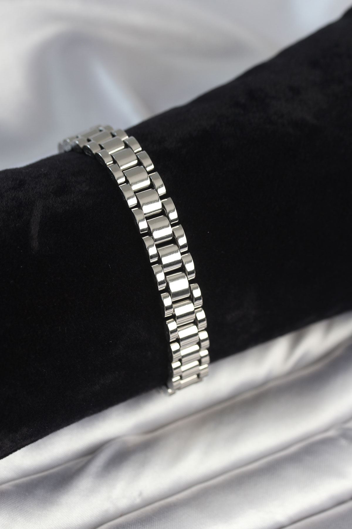 YRTCL 316L Çelik Gümüş Renk 9 mm Kalınlık Erkek Bileklik