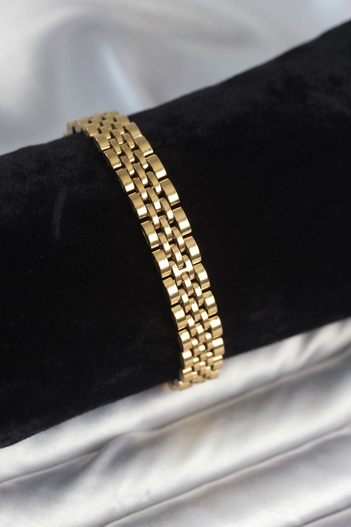 YRTCL 316L Çelik 9 mm Kalınlıkta Gold Renkli Erkek Bileklik