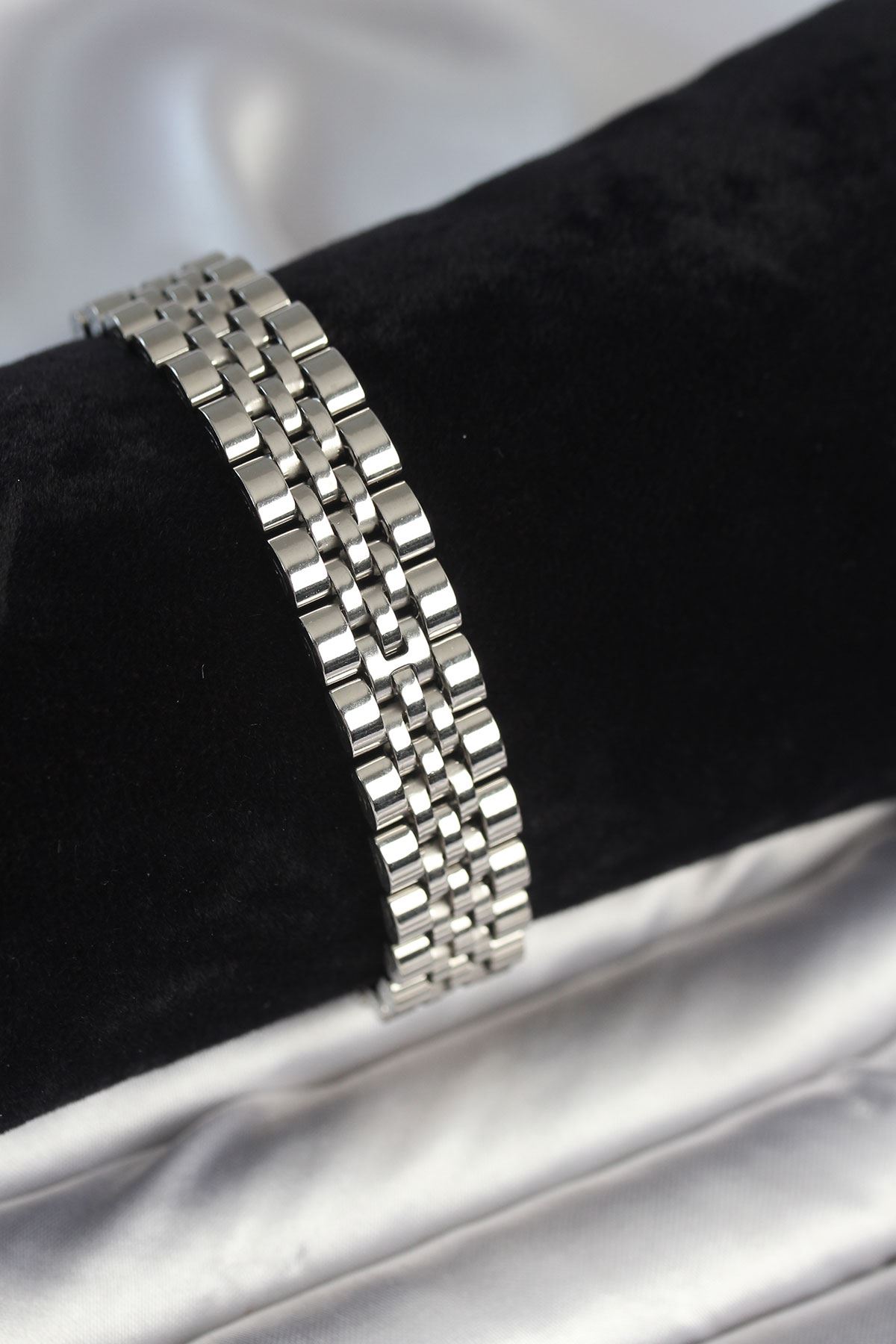 YRTCL 316L Çelik 12 mm Kalınlıkta Gümüş Renkli Erkek Bileklik