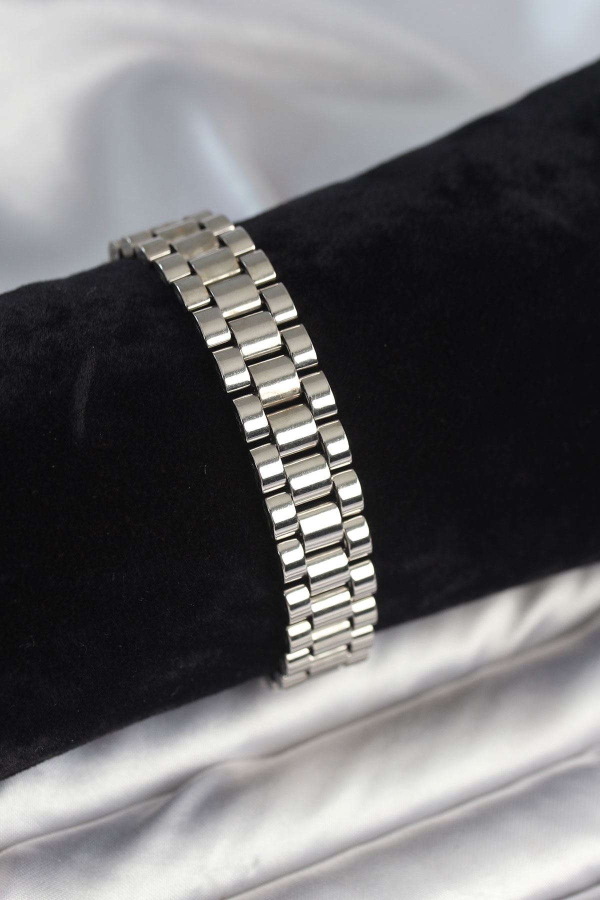 YRTCL 316L Çelik Gümüş Renk 12 mm Kalınlık Erkek Bileklik