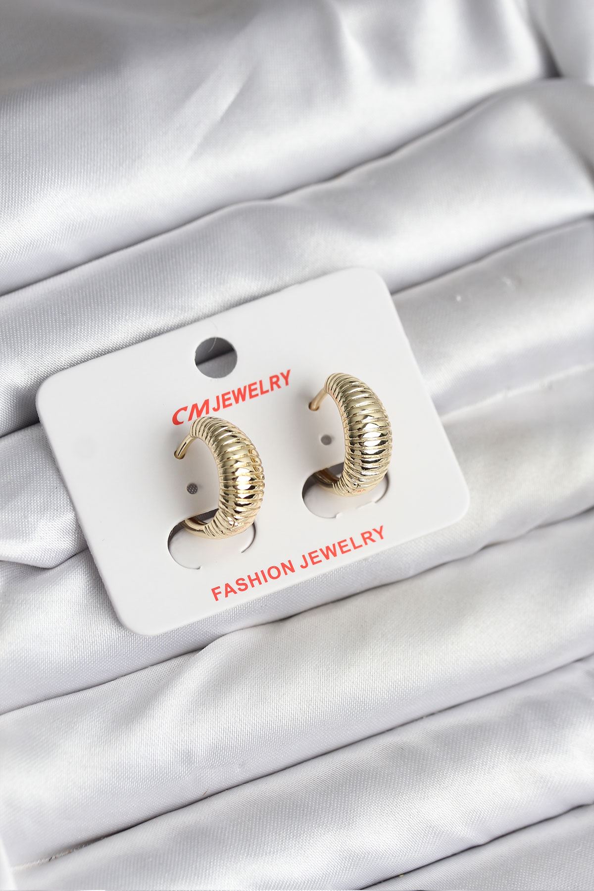 YRTCL 14K Gold Renk Kaplama CM Kadın Küpe