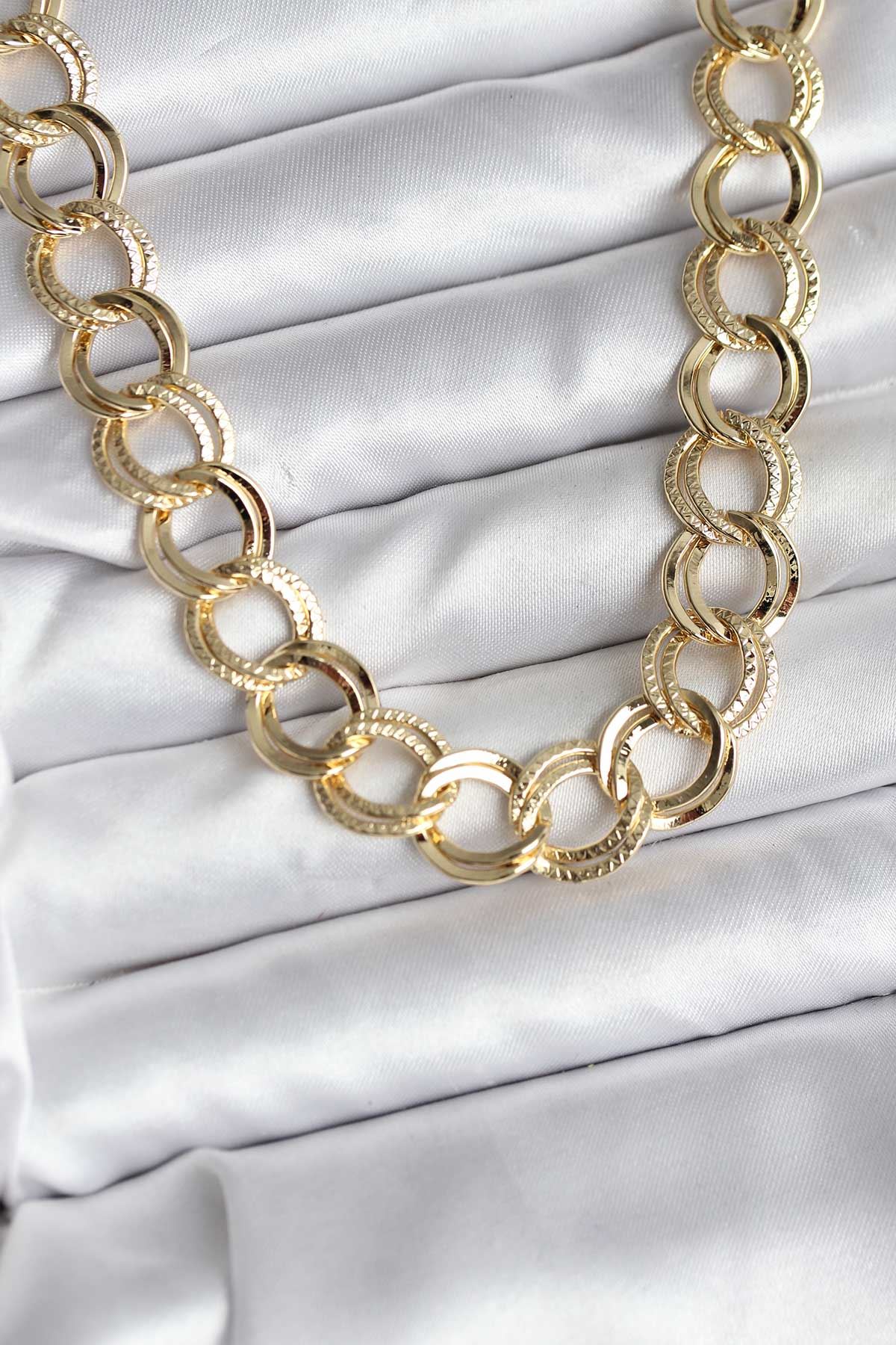 YRTCL 14K Gold Renk Kaplama Samanyolu Model CM Kadın Kolye