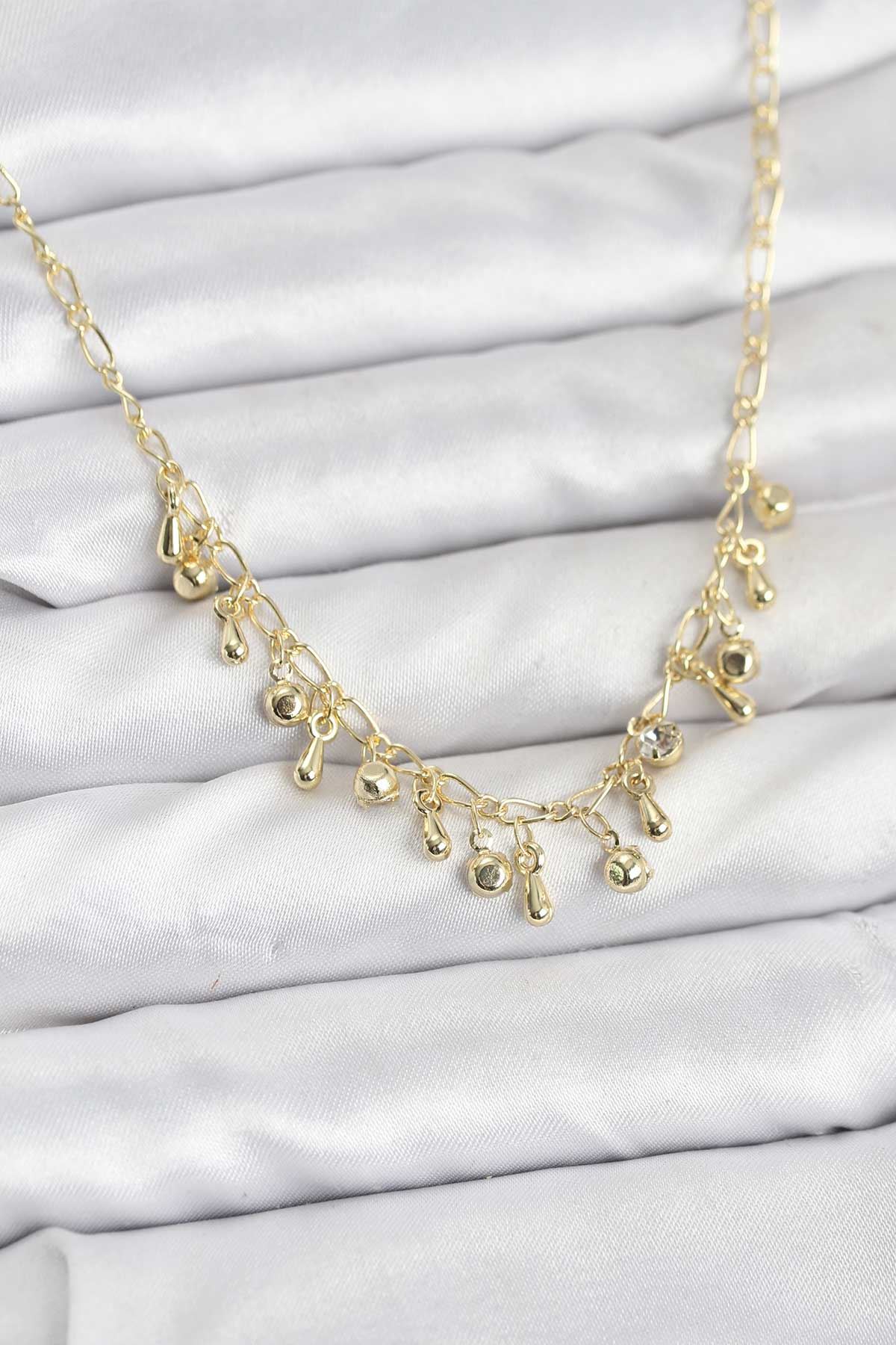 YRTCL 316L Çelik Zincir Gold Renk Kadın Kolye