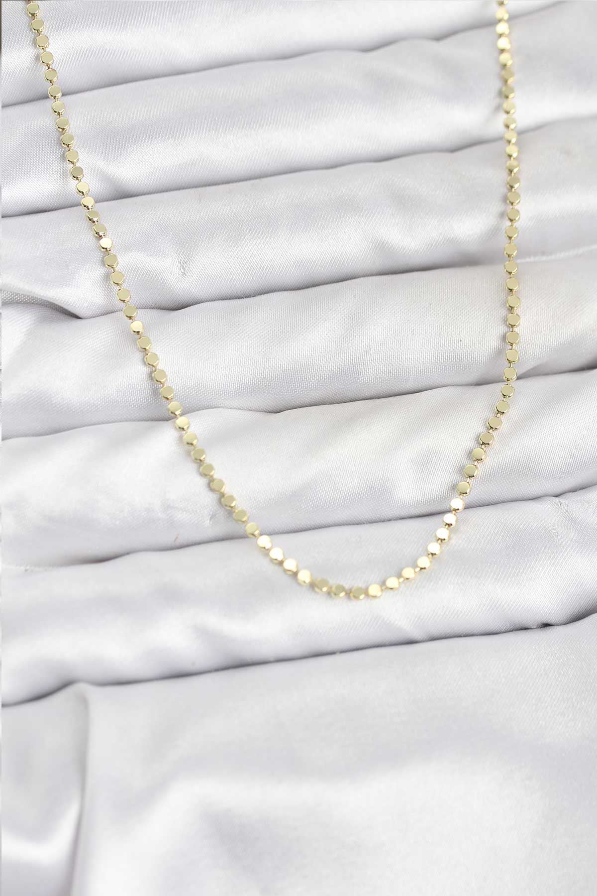 YRTCL 316L Çelik Gold Renk İnce Ezme Zincir Kadın Kolye