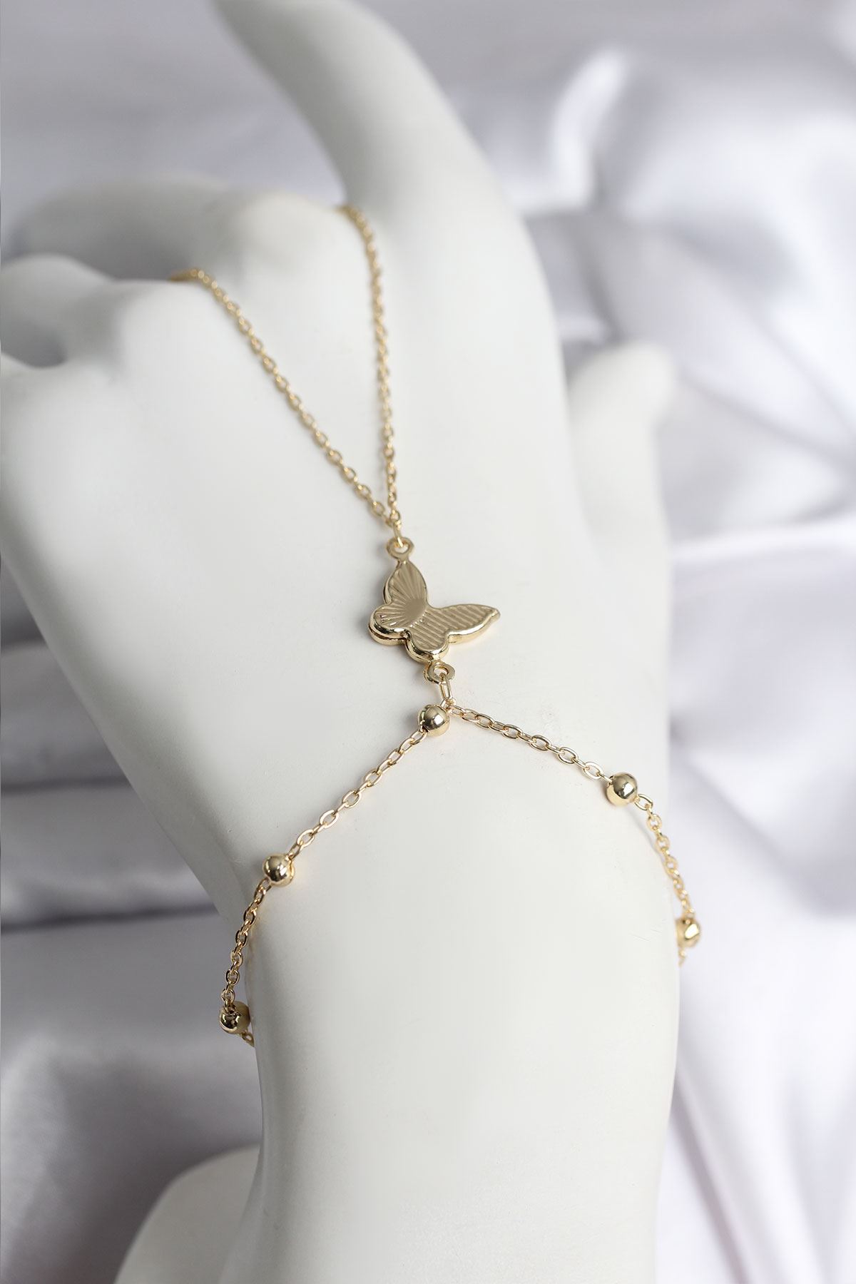 YRTCL 316L Çelik Gold Renk Kelebek Model Kadın Şahmeran