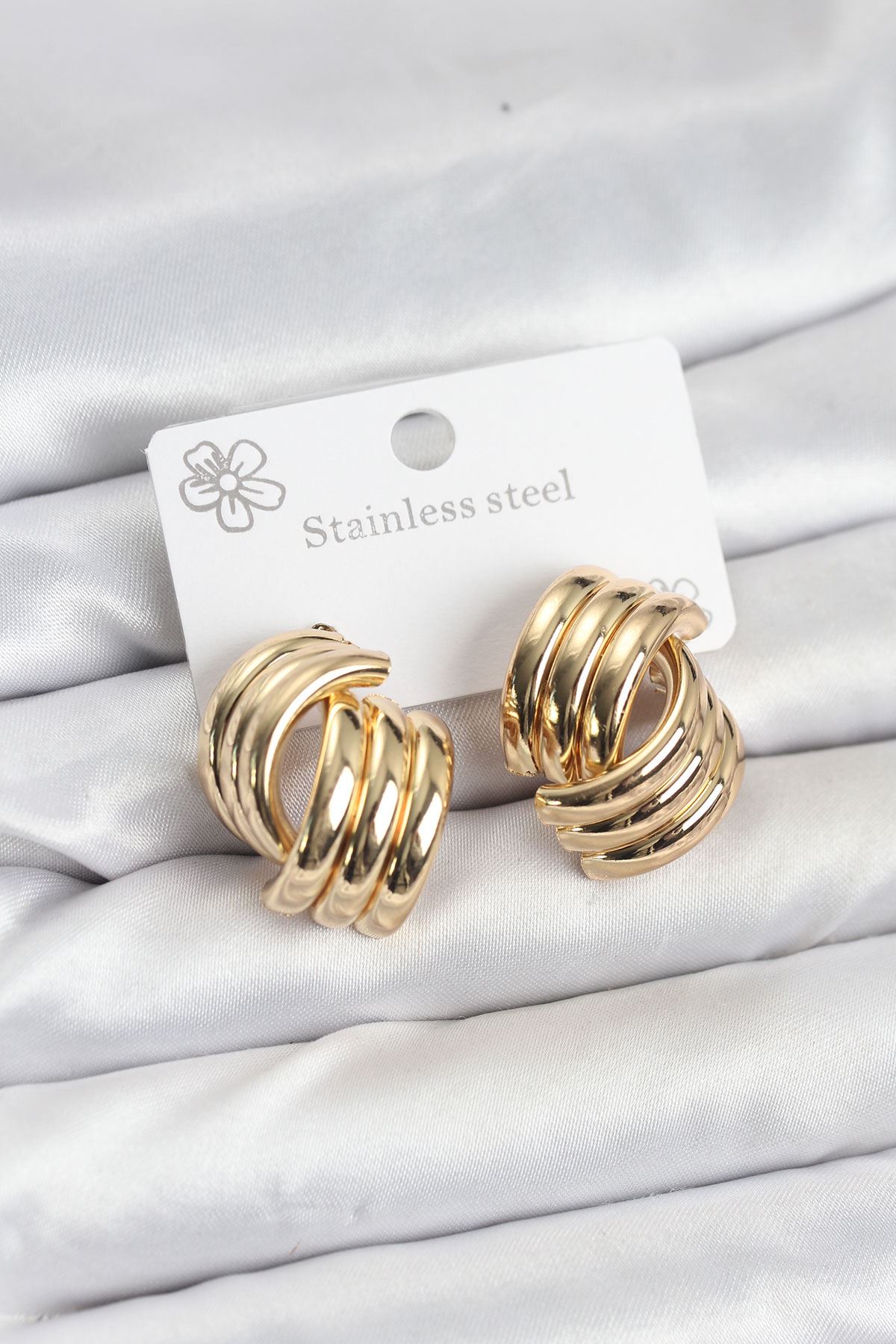 YRTCL 316L Çelik Gold Renk Vintage Kadın Küpe