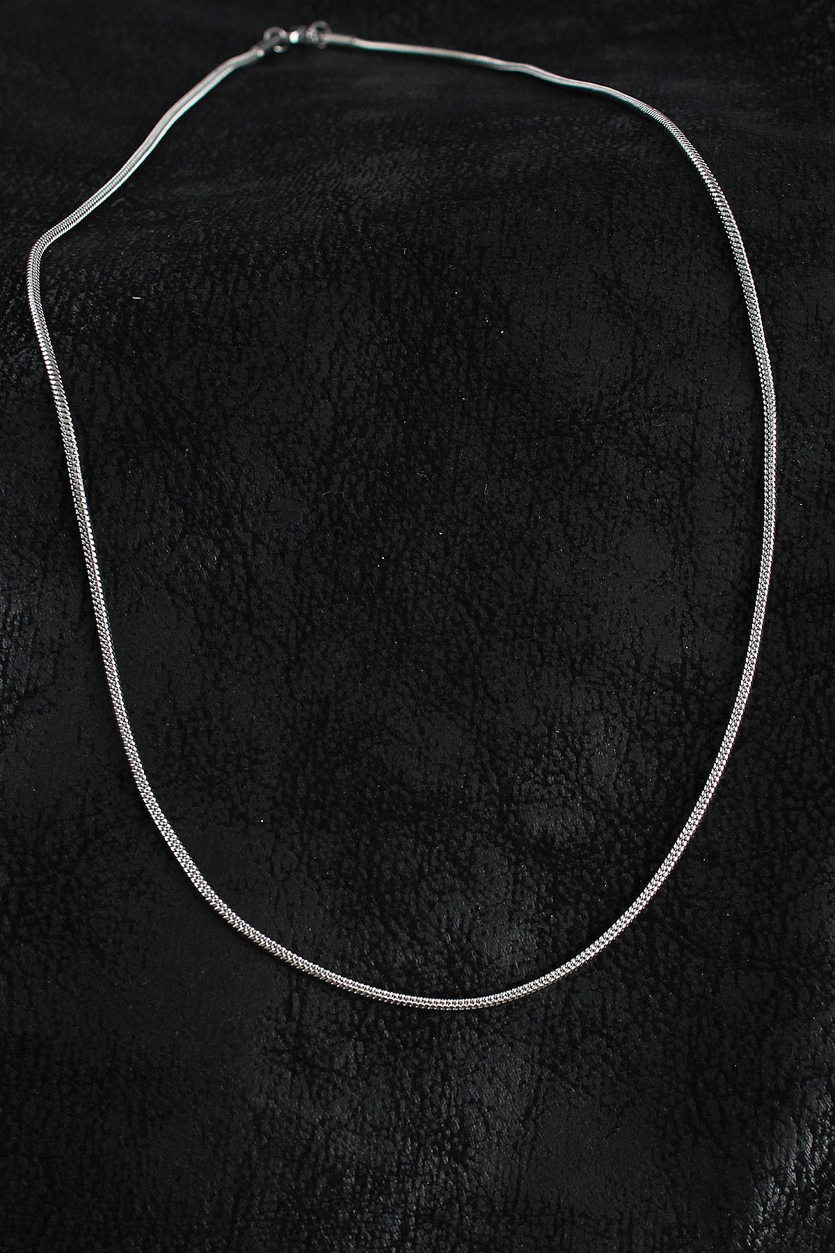 YRTCL 316L Çelik Örme Zincir Model Gümüş Renk Erkek Kolye