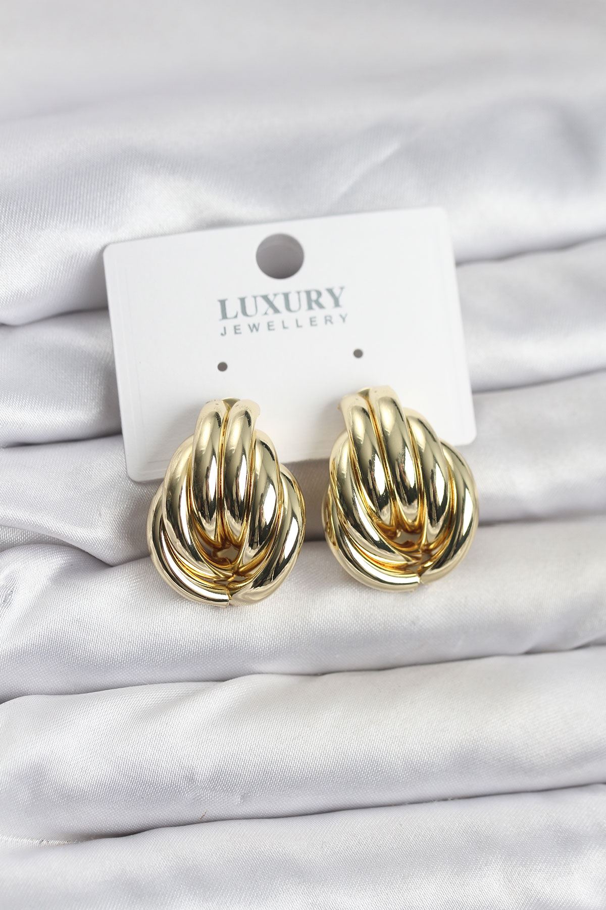 YRTCL Pirinç Gold Renk Vintage Kadın Küpe