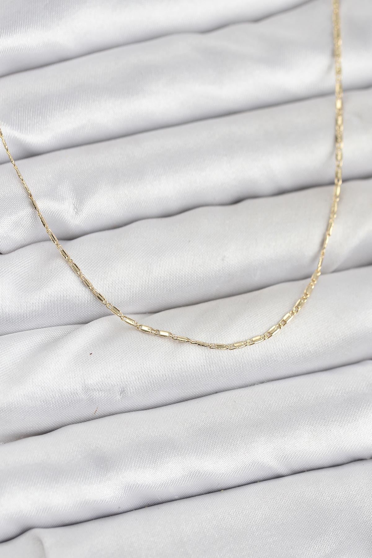 YRTCL CM 14K Gold Renk Kesme Model 60 cm Kadın Kolye