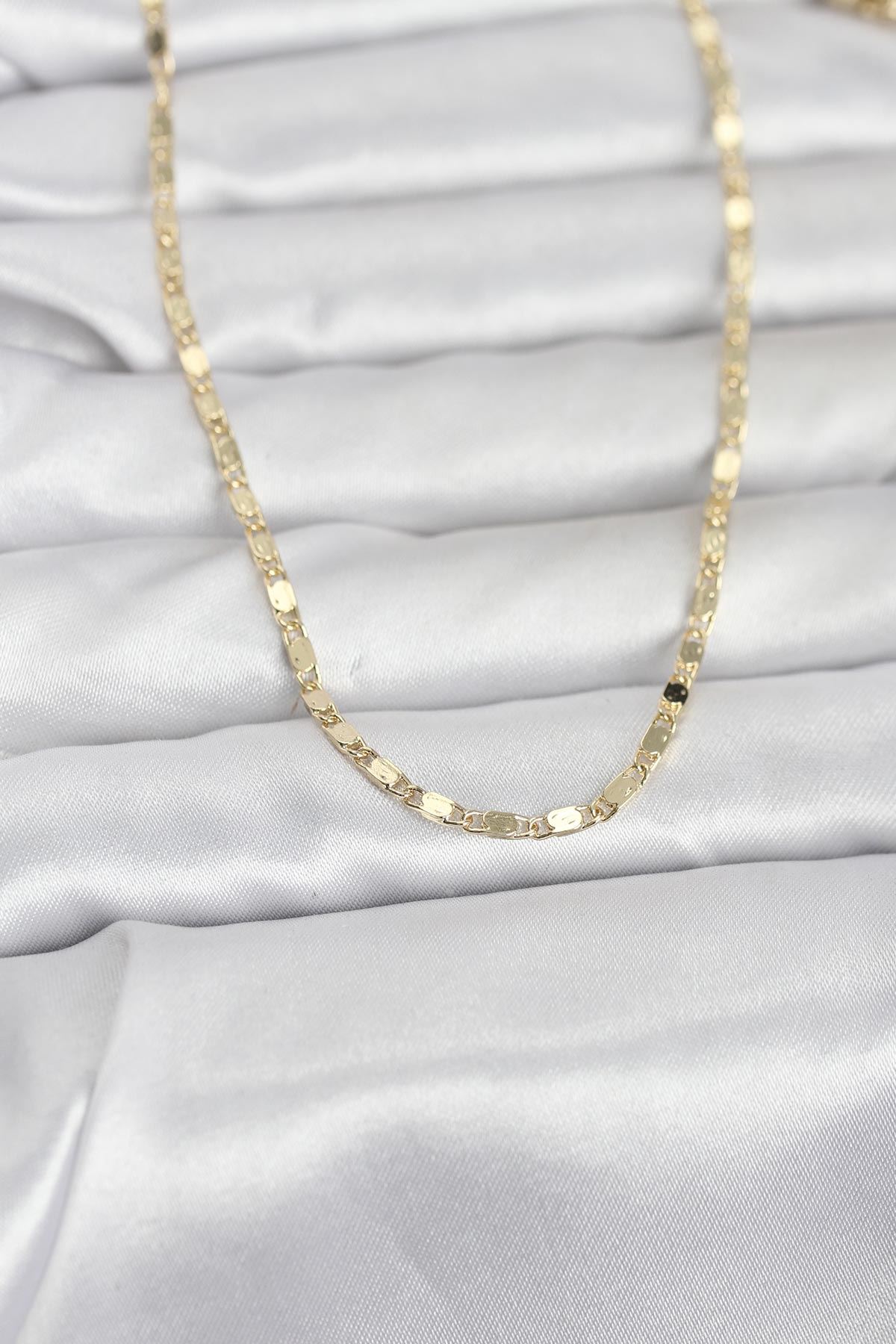 YRTCL CM 14K Gold Renk Ezme Zincir 60 cm Kadın Kolye