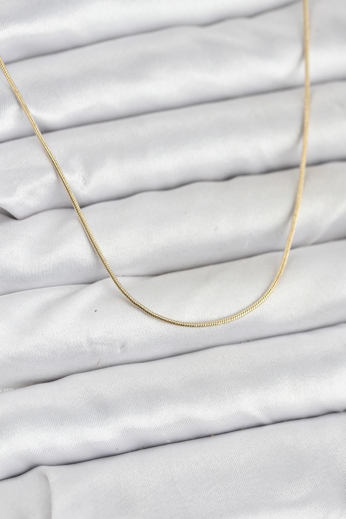 YRTCL CM 14K Gold Renk Yılan Zincir Model Kadın Kolye