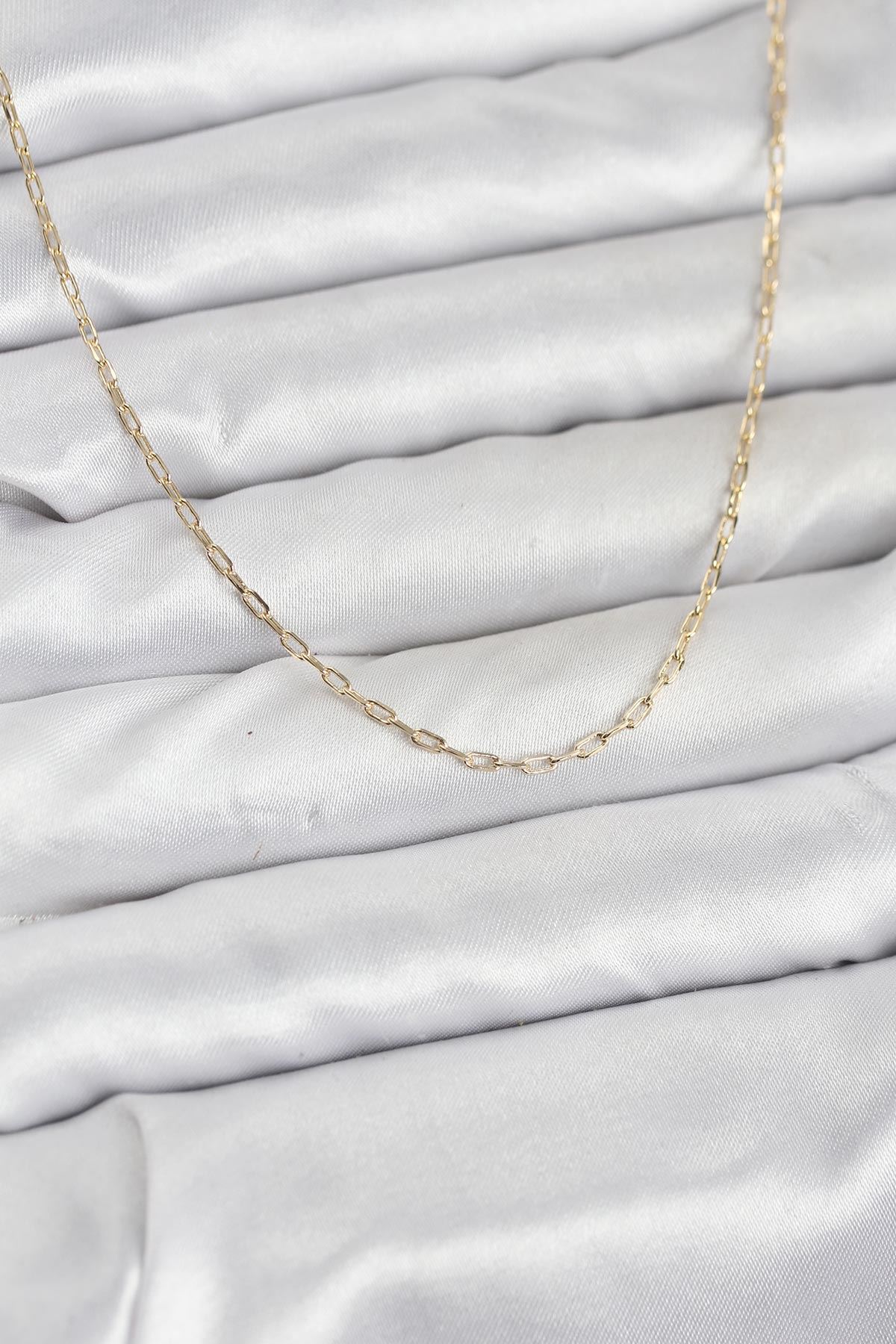 YRTCL CM 14K Gold Renk Ataç Zincir Model 60 cm Kadın Kolye