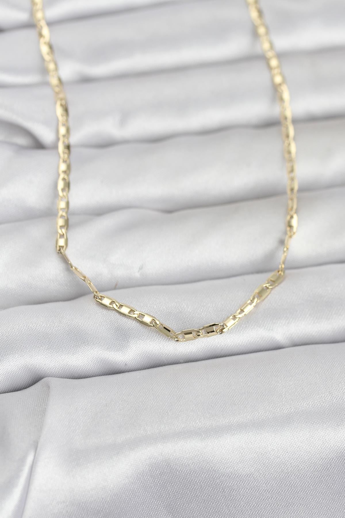 YRTCL CM 14K Gold Renk Gemici Zincir Model 60 cm Kadın Kolye