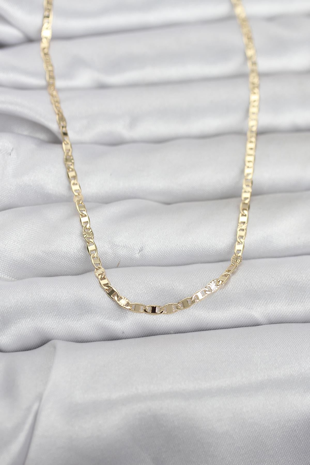 YRTCL CM 14K Gold Renk Zincir Model 60 cm Kadın Kolye