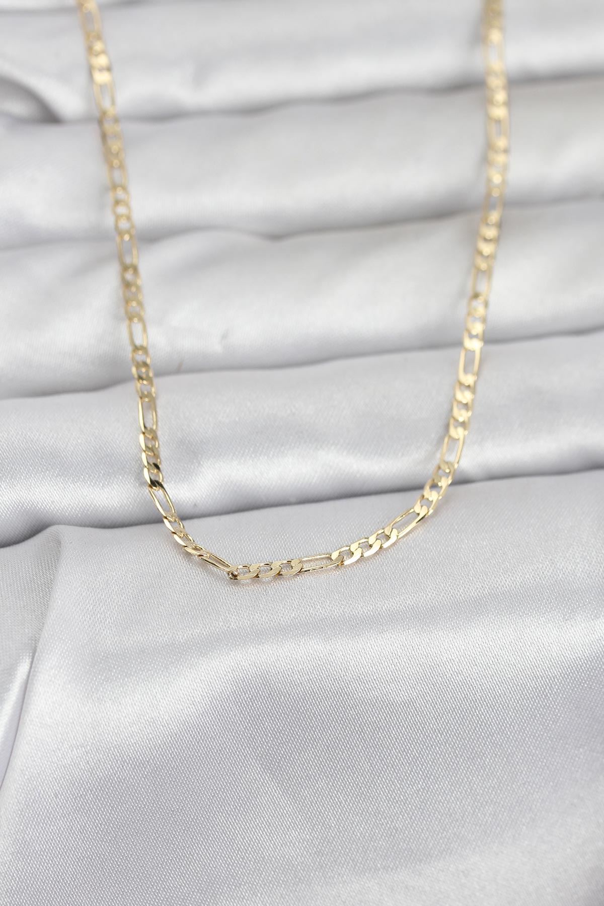 YRTCL CM 14K Gold Renk İnce Kuşgözü Zincir Model 60 cm Kadın Kolye