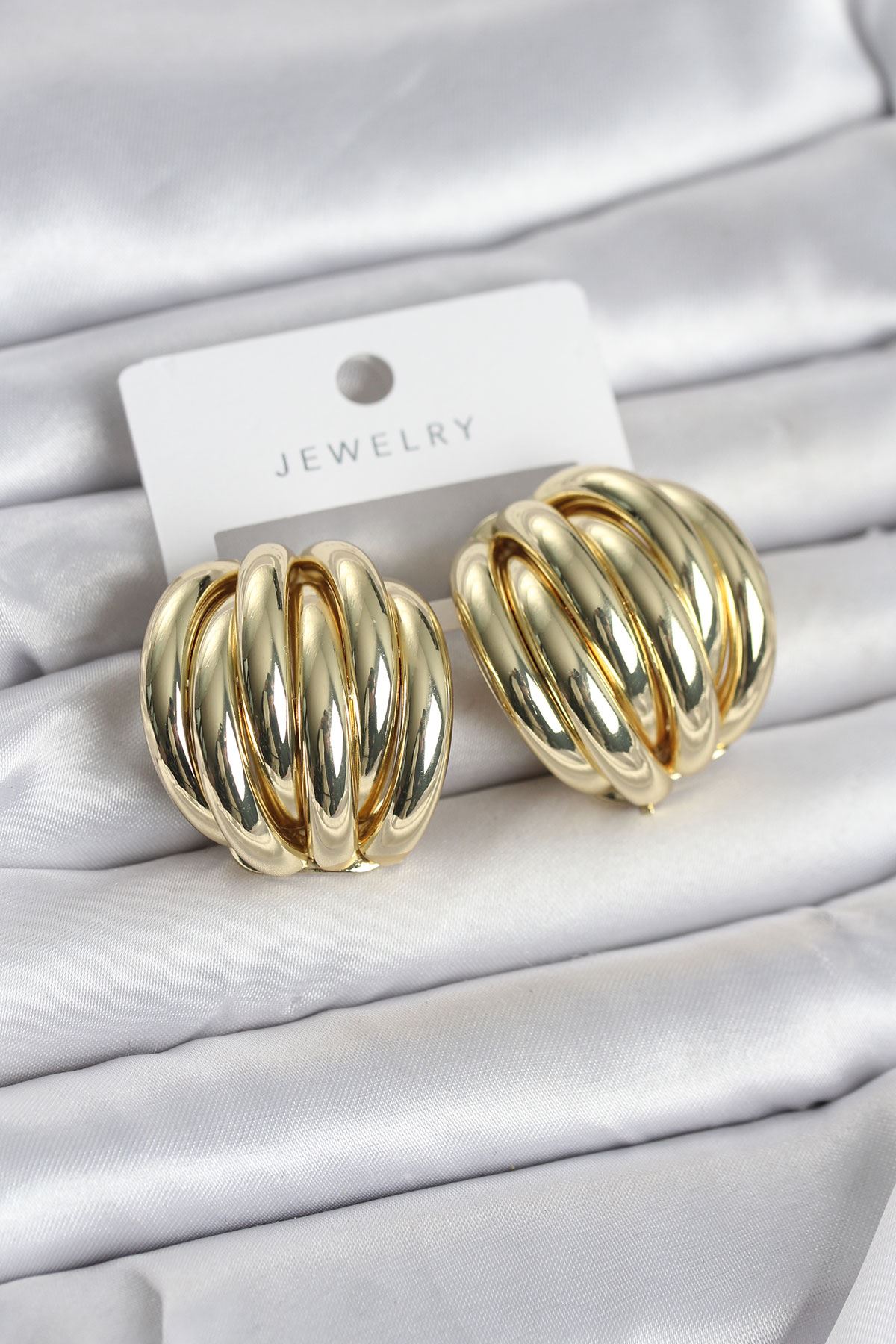 YRTCL Pirinç Gold Renk Vintage Kadın Küpe