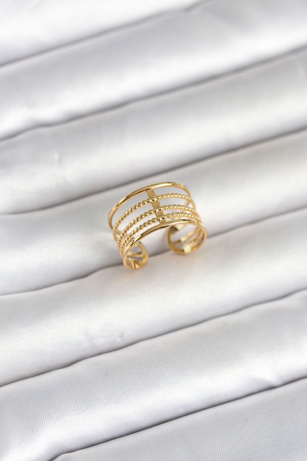 YRTCL 316L Çelik Gold Renk Vintage Model Kadın Yüzük