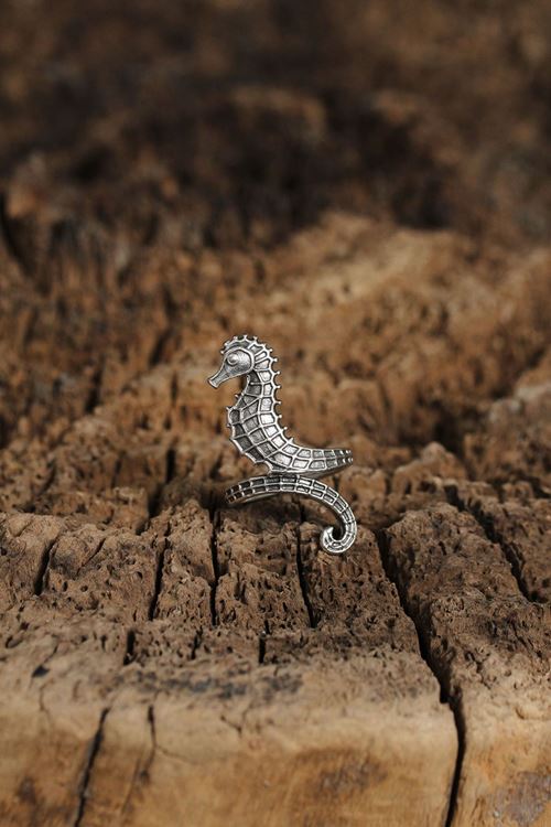 YRTCL Otantik Deniz Atı Tasarımlı Ayarlamalı Kadın Yüzük