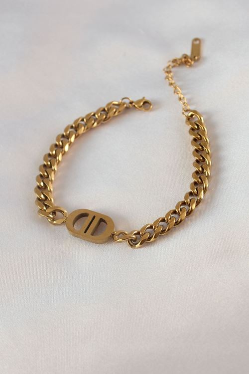 YRTCL 316L Çelik Gold Renk Zincir Model Kadın Bileklik