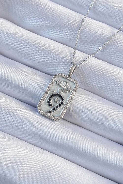 YRTCL 316L Çelik Zincir Gümüş Renk Zirkon Taşlı Minimal Papatya Figürlü Tarot Kolye