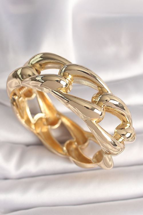 YRTCL Pirinç Gold Renk Zincir Model Kadın Kelepçe