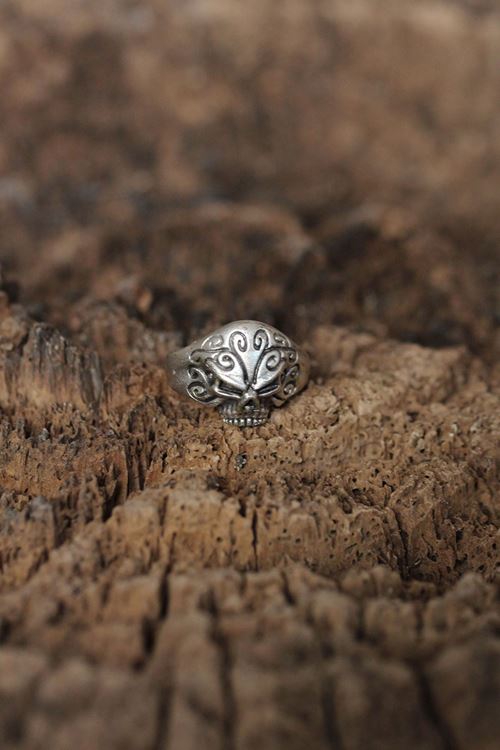 YRTCL Ayarlanabilir Motifli Kuru Kafa Tasarımlı Erkek Yüzük