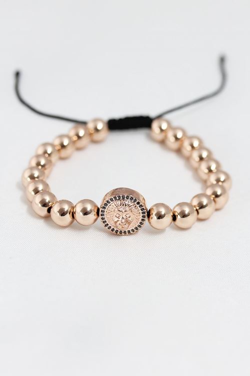 YRTCL Rose Renk Çelik Zirkon Objeli Asansörlü Bileklik