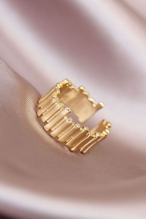 YRTCL Gold Renk Metal Ayarlamalı Kadın Yüzük