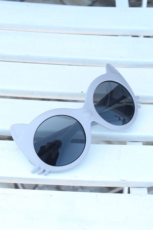 YRTCL Gri Renk Kedi Model Çocuk Gözlüğü