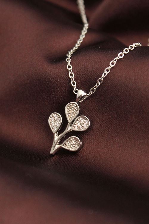 YRTCL Gümüş Renk Zirkon Taşlı Çoklu Balon Kolye