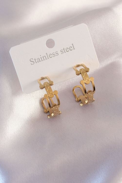 YRTCL Çelik Gold Renk Tifanny Zincir Model Kadın Küpe