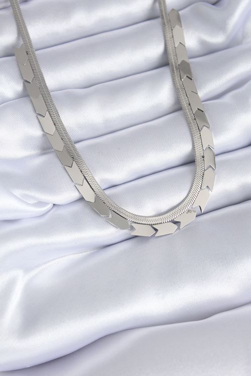 YRTCL 316L Çelik Gümüş Renk İtalyan Zincir Model Kadın Kolye