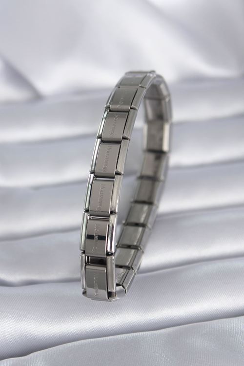 YRTCL 316L Çelik Gümüş Renk Yazılı Nomination Model Kadın Bileklik