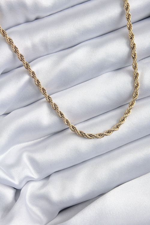 YRTCL 316L Çelik Gold Renk 60 cm Burgu Model Kadın Kolye