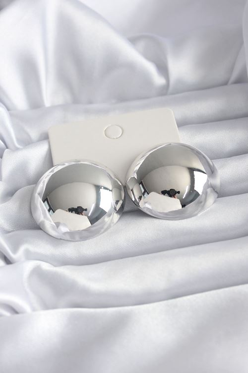 YRTCL Pirinç Gümüş Renk Kadın Küpe