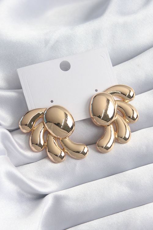 YRTCL Pirinç Gold Renk Kadın Küpe