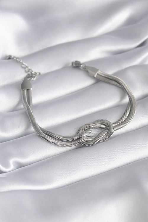 YRTCL 316L Çelik Çelik Gold Renk İtalyan Zincir Düğüm Model Kadın Bileklik