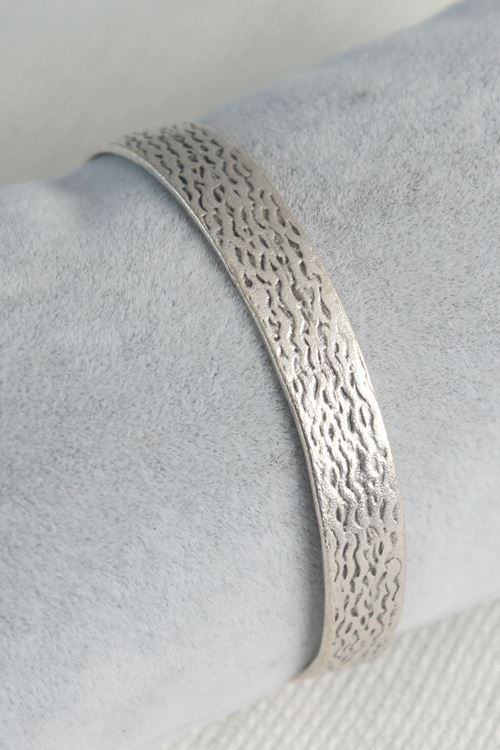 YRTCL Otantik Model Gümüş Renk Motif İşleme Plaka Erkek Bileklik