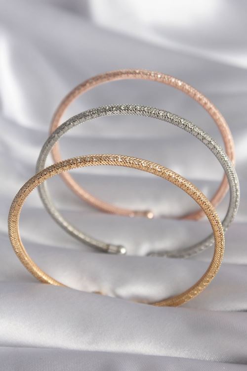 YRTCL Pirinç Mix Renk Hasır Model Zirkon Taş Detay Kadın Bileklik Seti