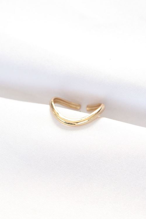 YRTCL Yassı Gold Renk Ayarlanabilir Yüzük