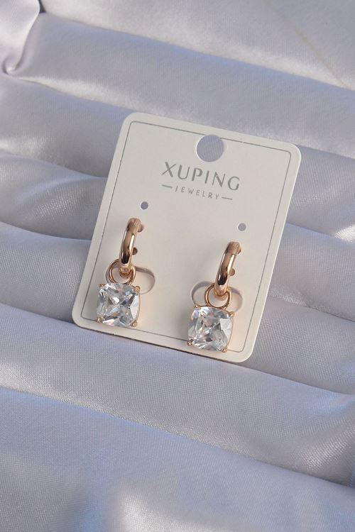 YRTCL XUPİNG Rose Renk Zirkon Taşlı Halka Küpe