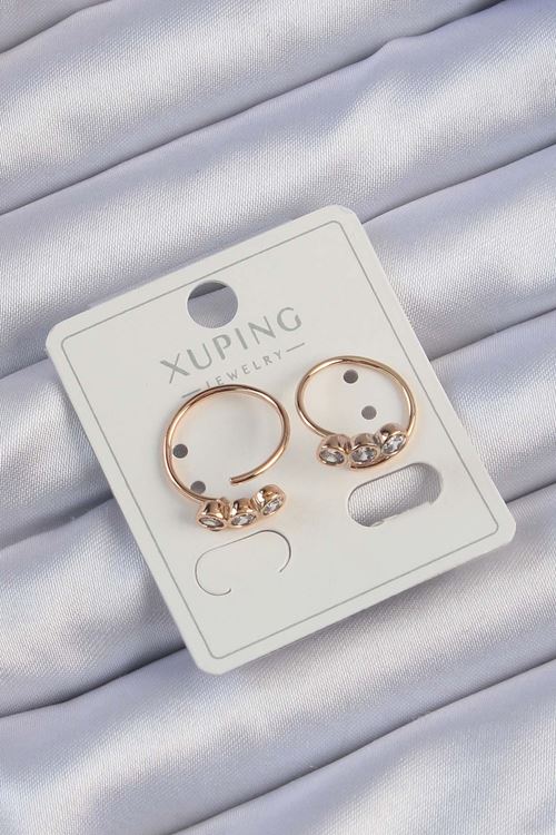 YRTCL Xuping Rose Renk Zirkon Taşlı Su Yolu Küpe