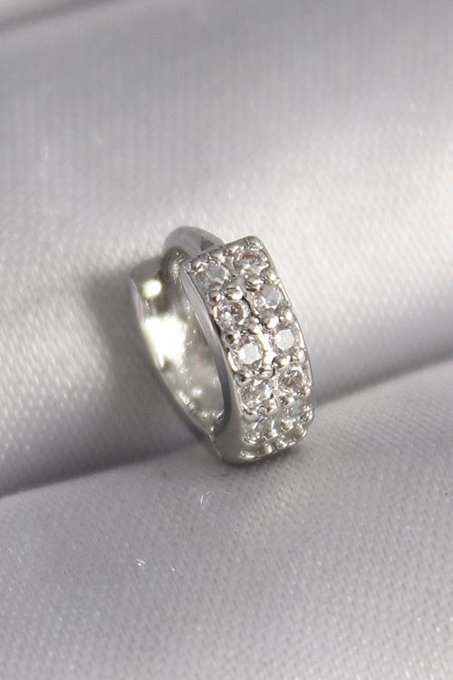 YRTCL 316L Çelik Gümüş Renk Zirkon Taşlı Tragus Piercing