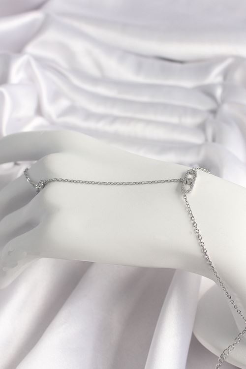 YRTCL Pirinç Gümüş Renk Zirkon Taşlı Messika Model Kadın Şahmeran