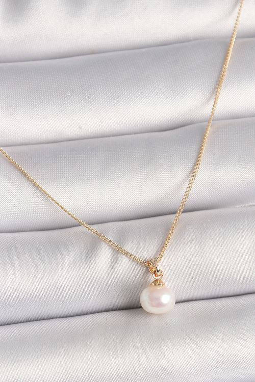 YRTCL Pirinç Gold Renk İnci Model Kadın Kolye