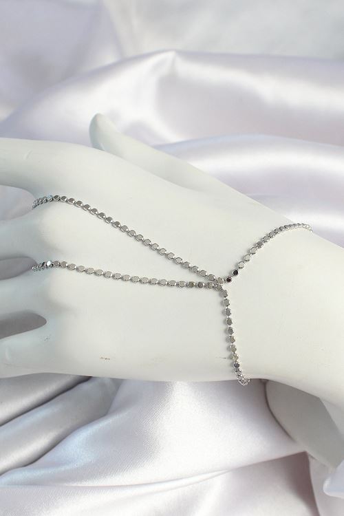 YRTCL Pirinç Gümüş Renk Ezme Zincirli Şahmeran