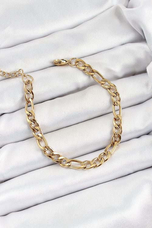 YRTCL 316L Çelik Gold Renk Zincir Erkek Bileklik